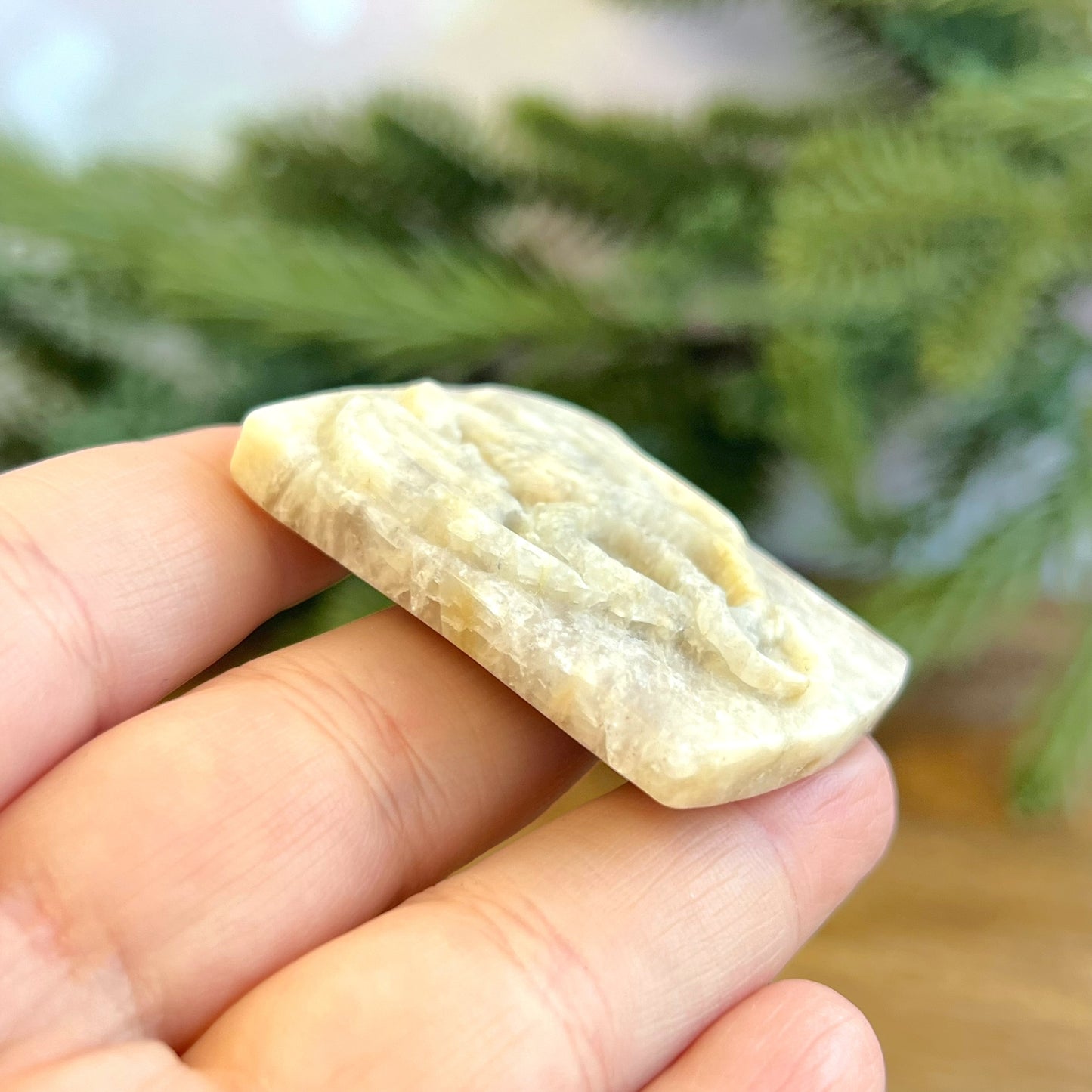 Belomorite Dragon Carved Crystal Cabochon