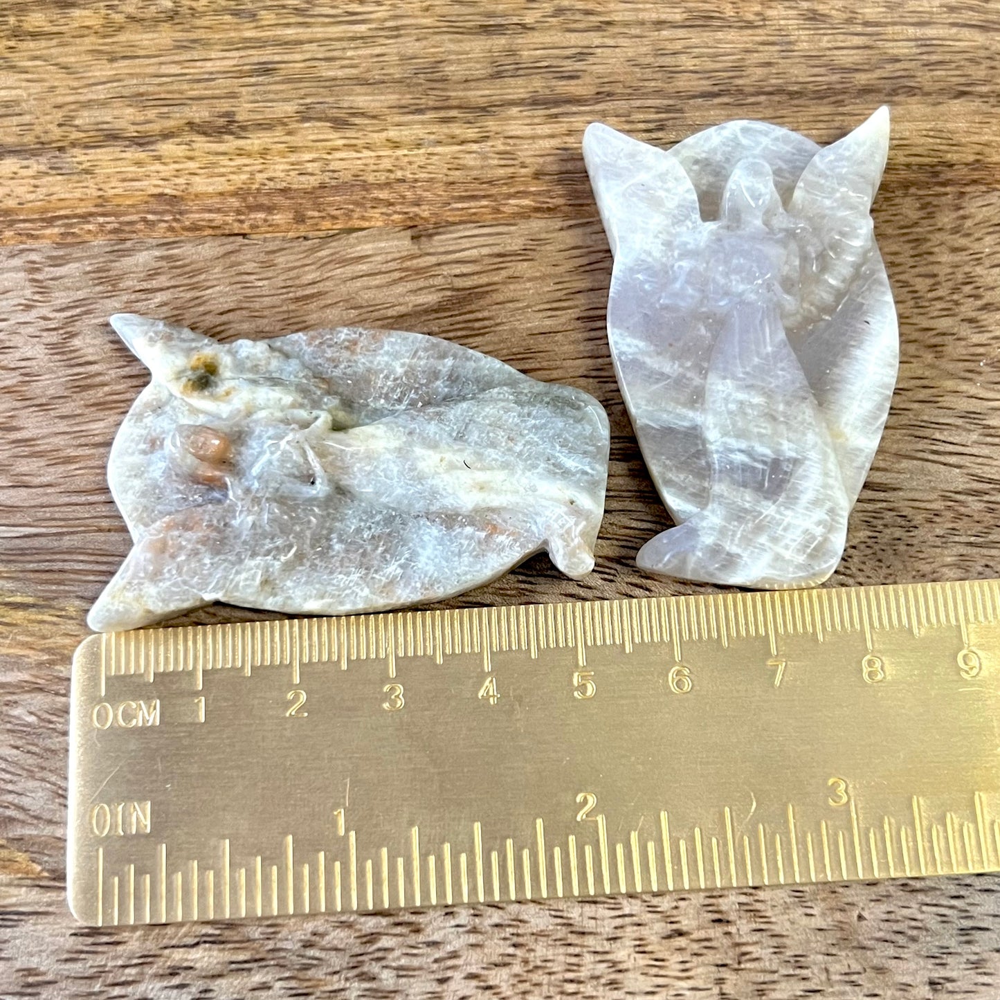 Angel Belomorite Sunstone in Moonstone Carved Cabochon