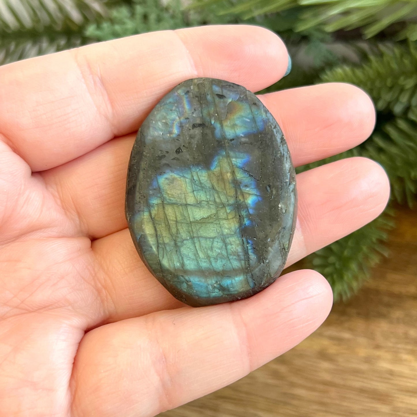Labradorite Owl Carved Cabochon