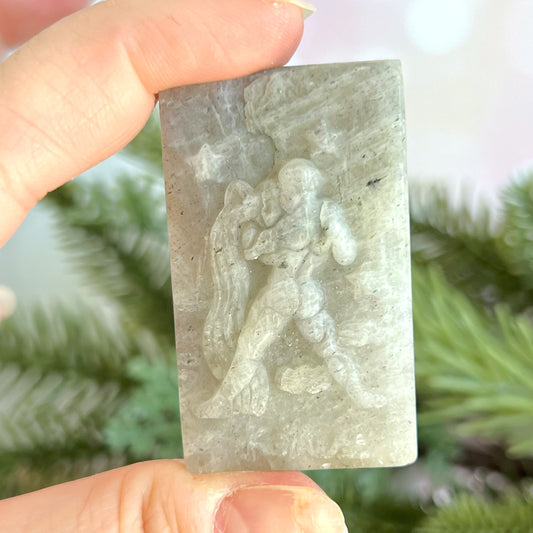 Labradorite Aquarius Carved Cabochon