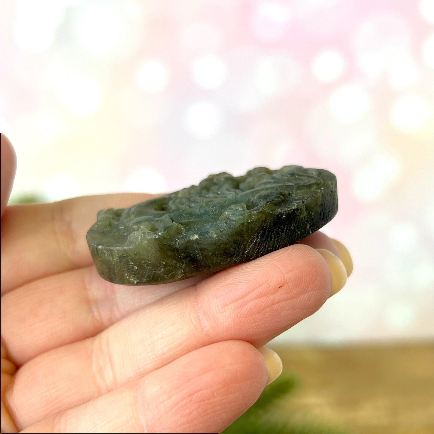 Labradorite Dragon Carved Crystal Cabochon