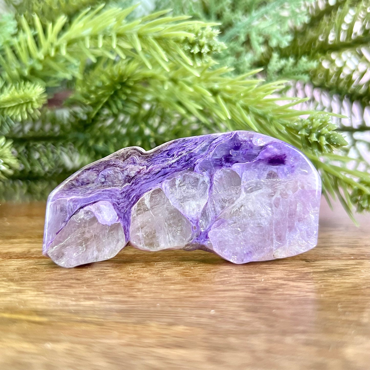 Charoite with Quartz Polished Slab