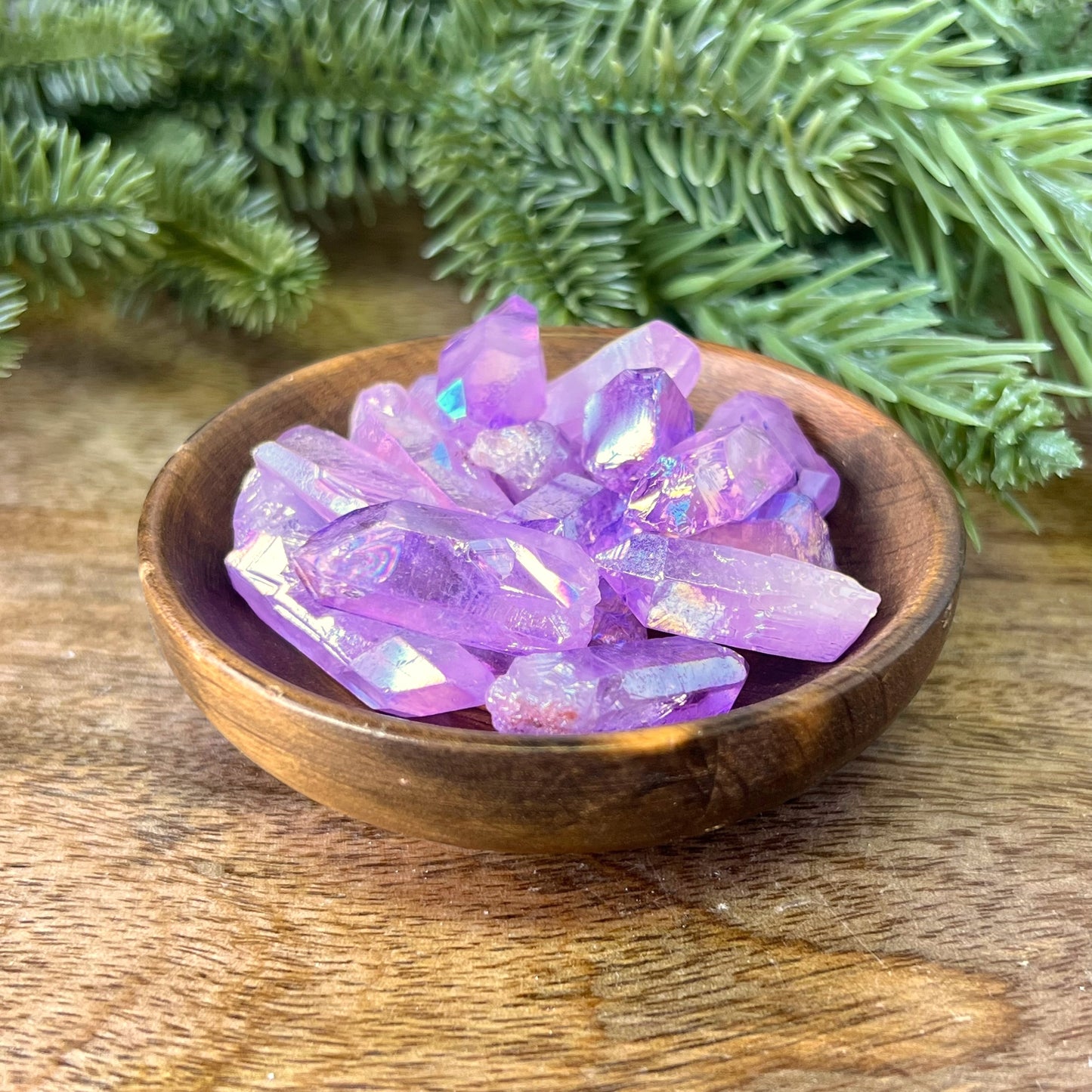 Purple Aura Quartz Crystal Point