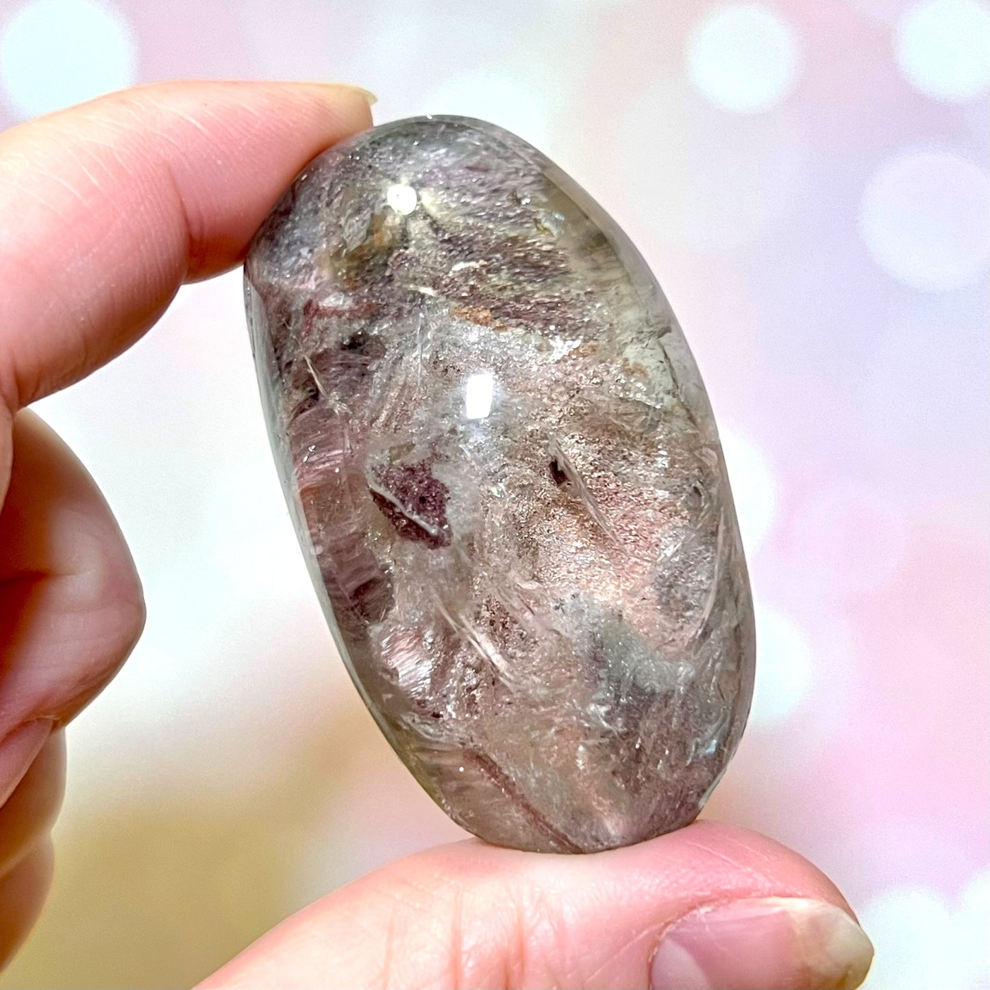Garden Quartz Lodolite Crystal Lens
