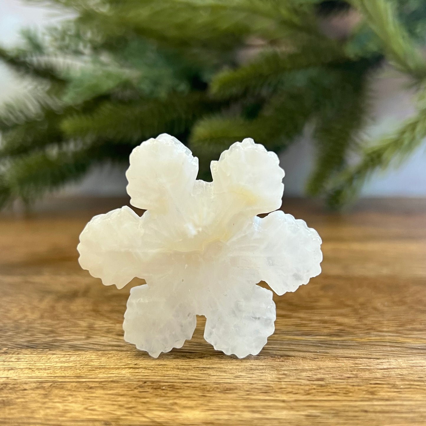 Snowflake Flower Agate Crystal Carved Cabochon