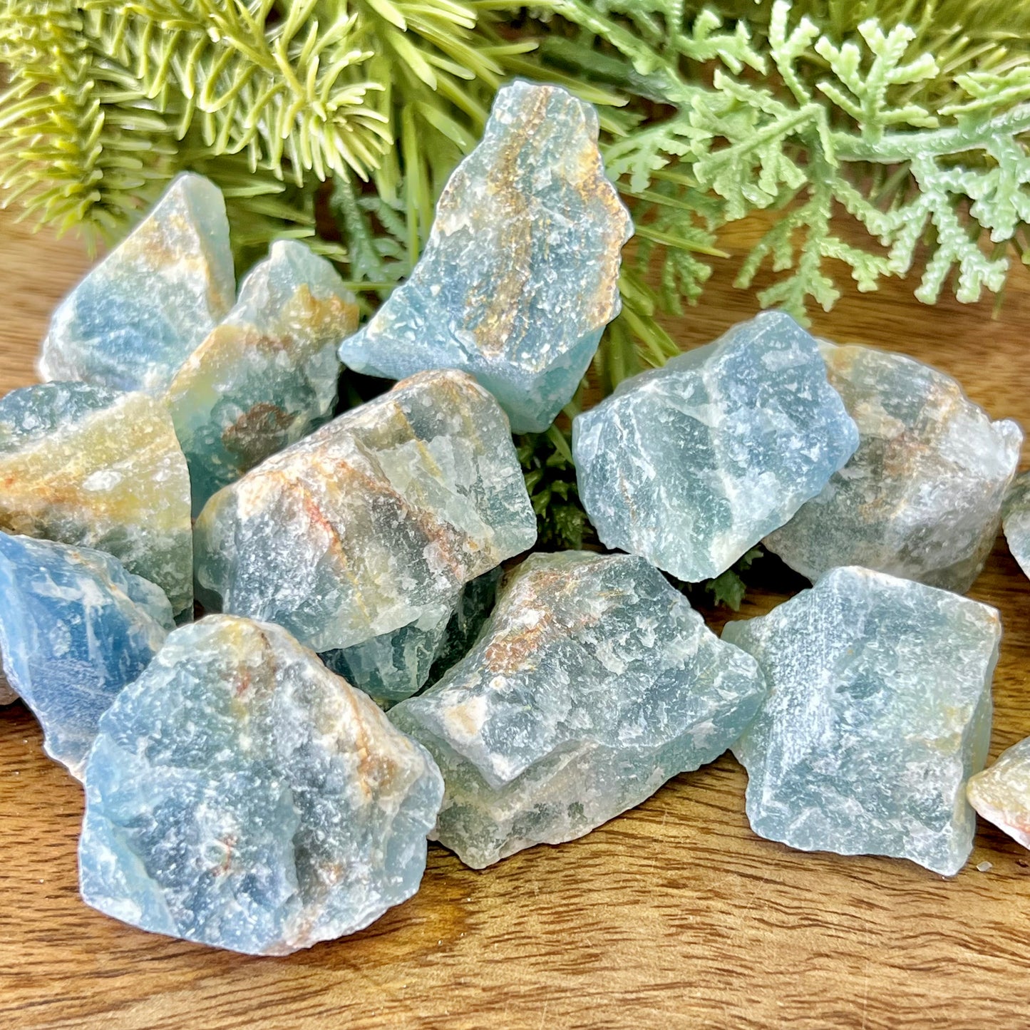 Lemurian Aquatine Blue Calcite Raw Stone - You get 1