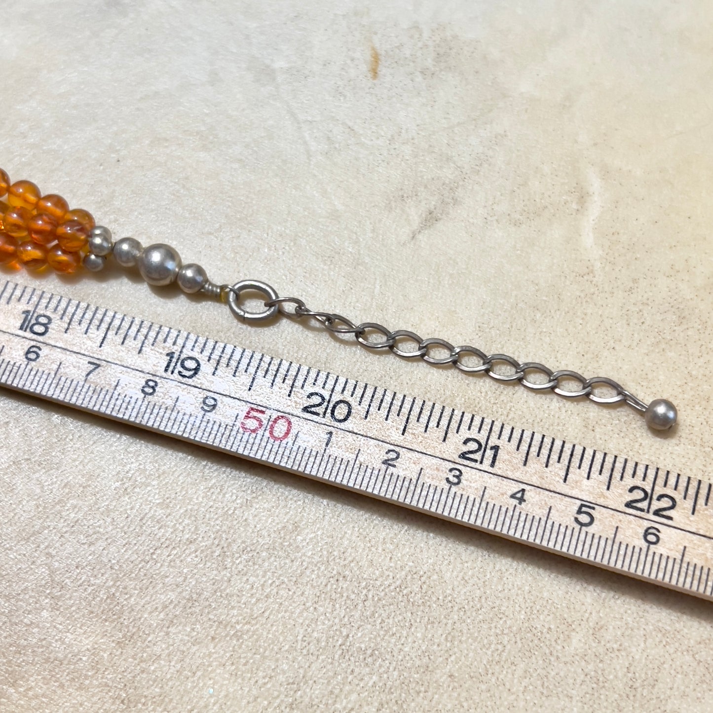 Round Baltic Amber Beaded Multi Strand Necklace - Vintage