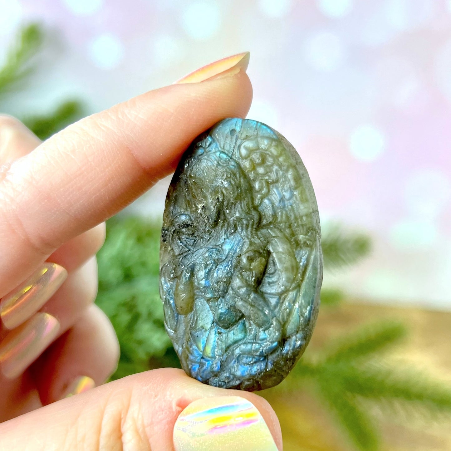 Labradorite Angel Carved Crystal Cabochon