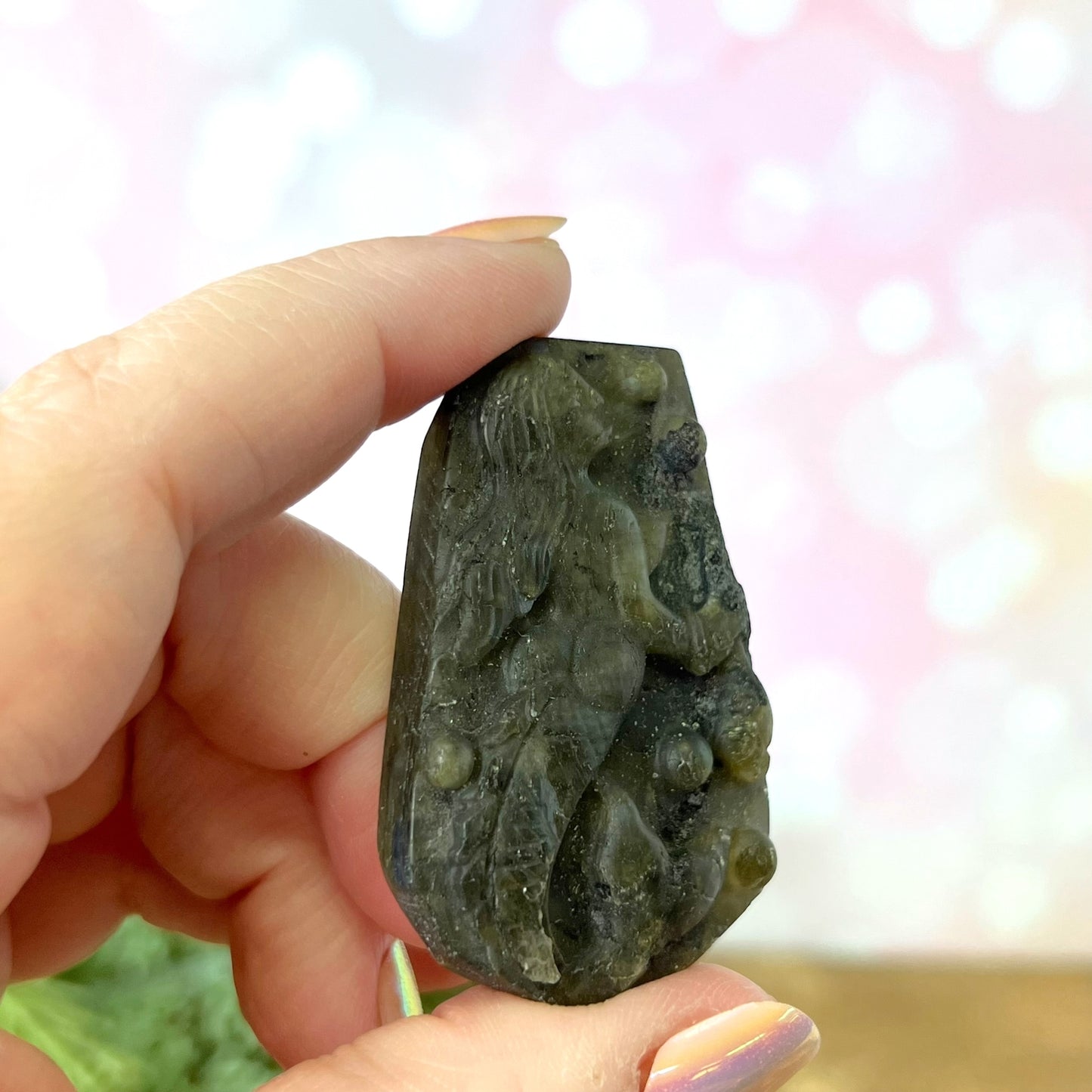 Labradorite Mermaid Carved Cabochon