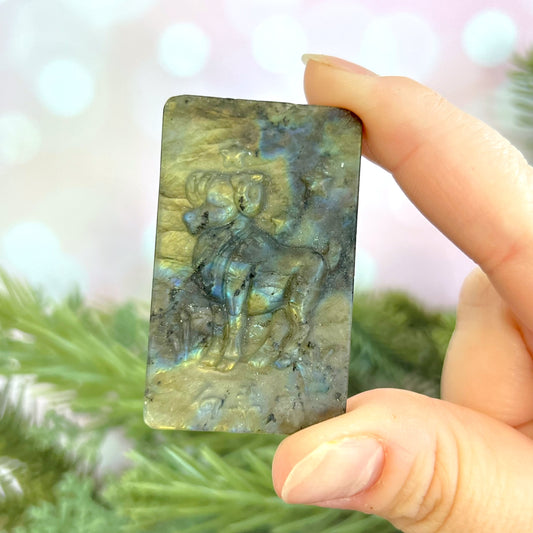 Labradorite Aries Carved Cabochon