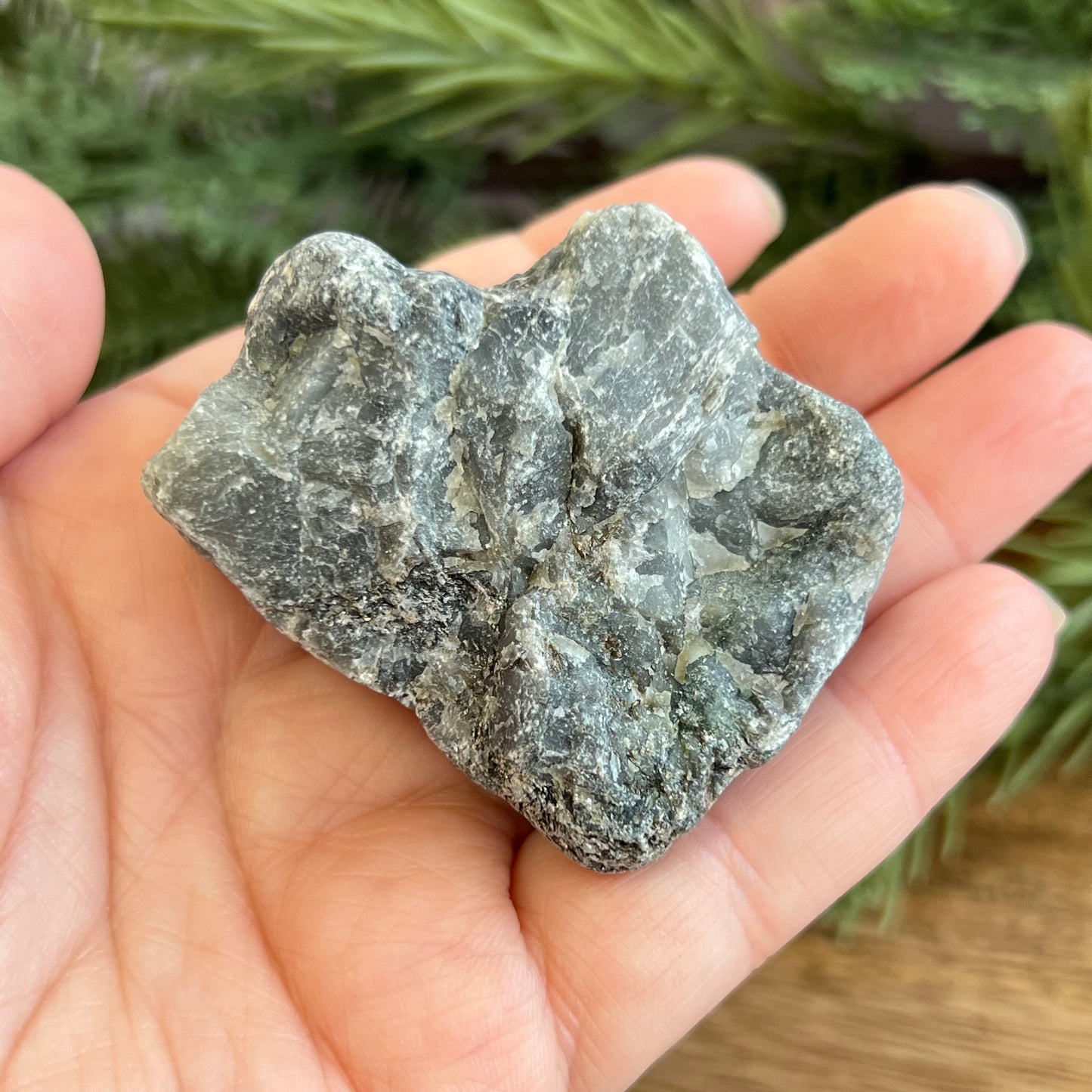 Emerald Raw Crystal in Basalt