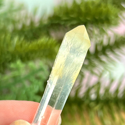 Mango Quartz Crystal Point with Halloysite Inclusions