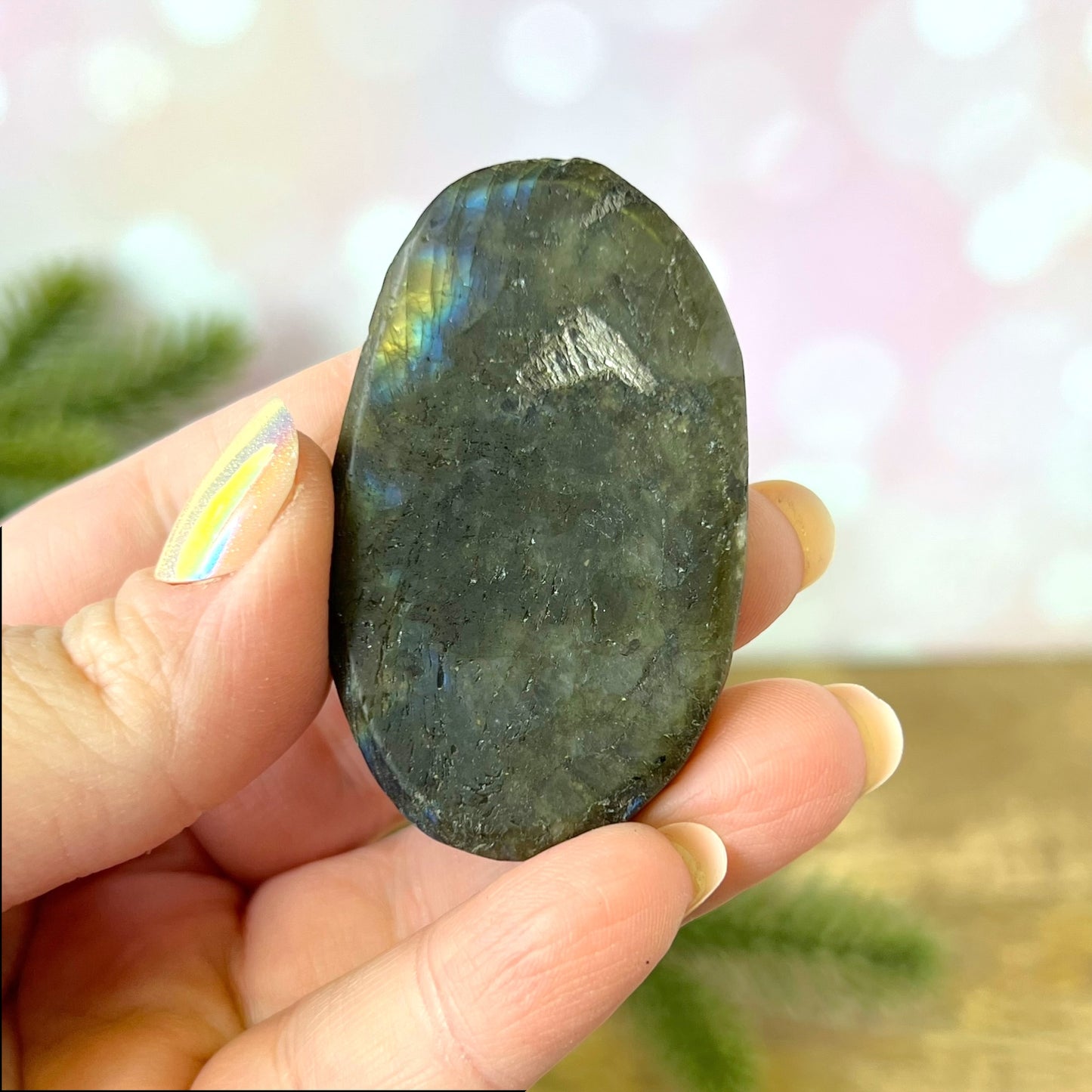 Labradorite Mermaid Crystal Carved Cabochon