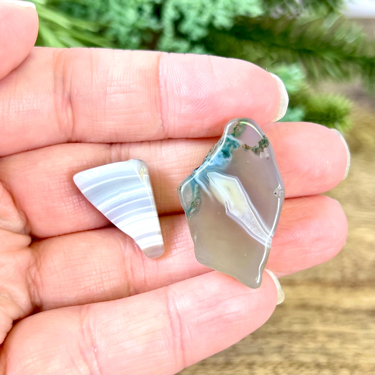 Gray Agate Tumbled Crystal - Multiple Sizes Available