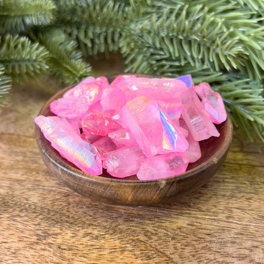Pink Aura Quartz Point - You get 1