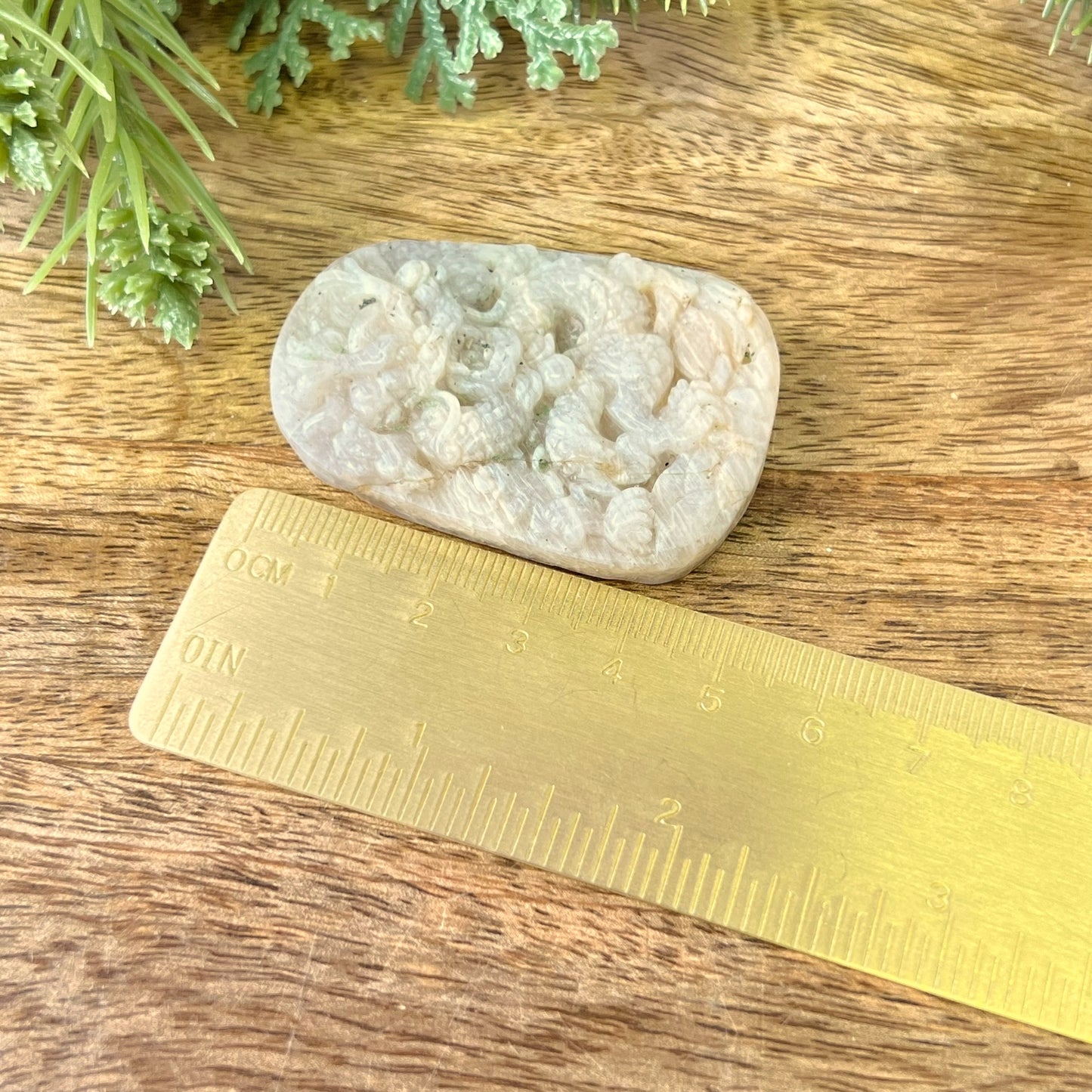 Belomorite Dragon Carved Crystal Cabochon