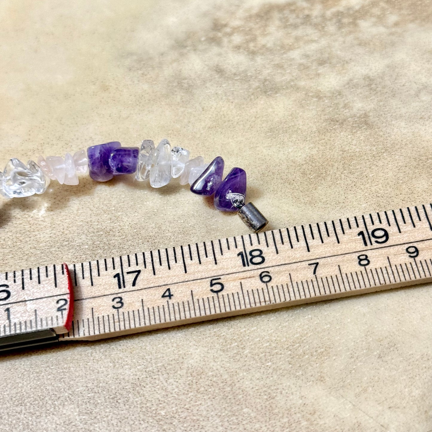 Vintage Amethyst, Rose Quartz, & Quartz Chip Bead Necklace