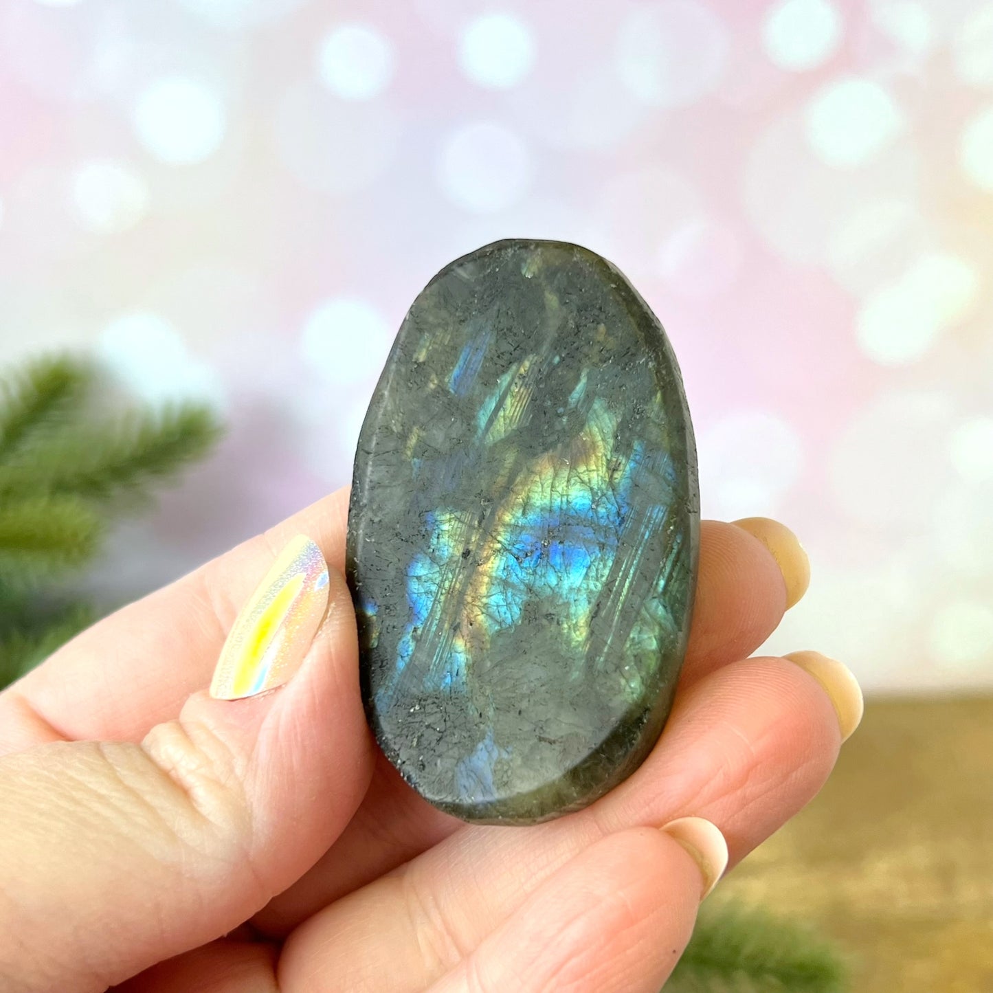 Labradorite Mermaid Crystal Carved Cabochon
