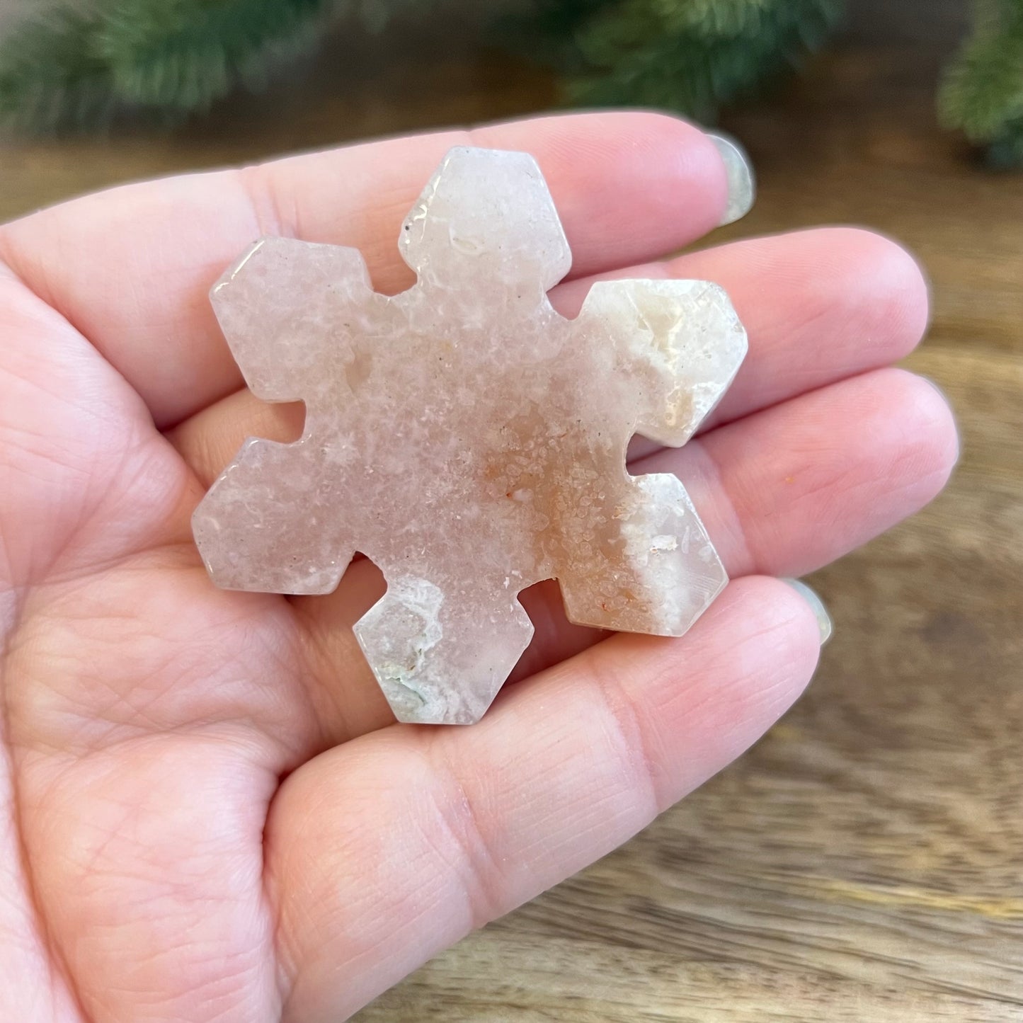 Flower Agate Snowflake Crystal Gemstone Cabochon