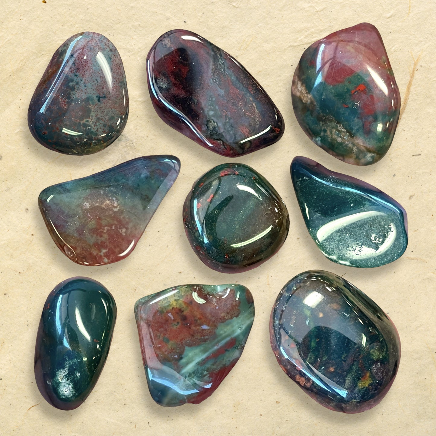 Bloodstone (Heliotrope) Tumbled Crystal