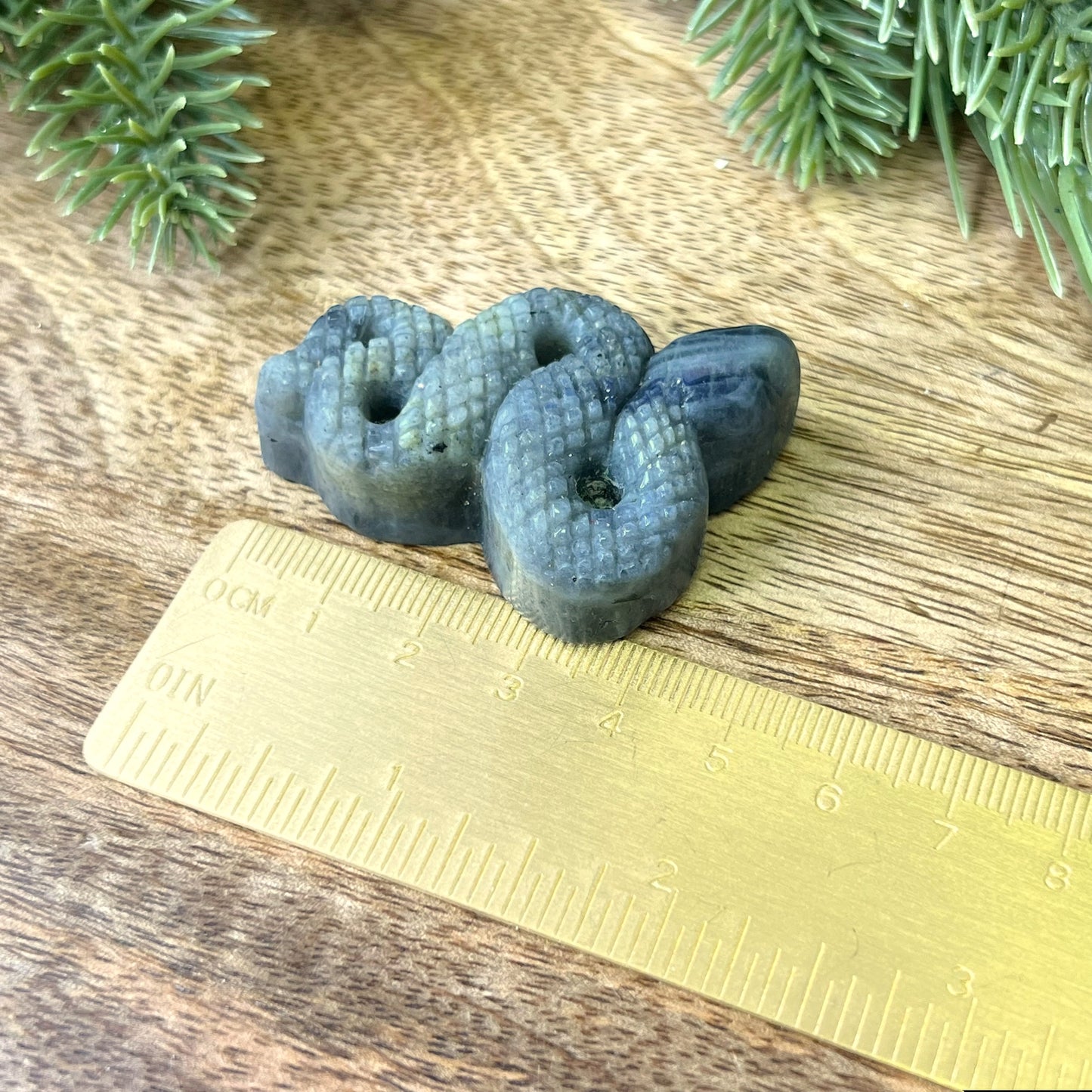 Labradorite Snake Carved Cabochon