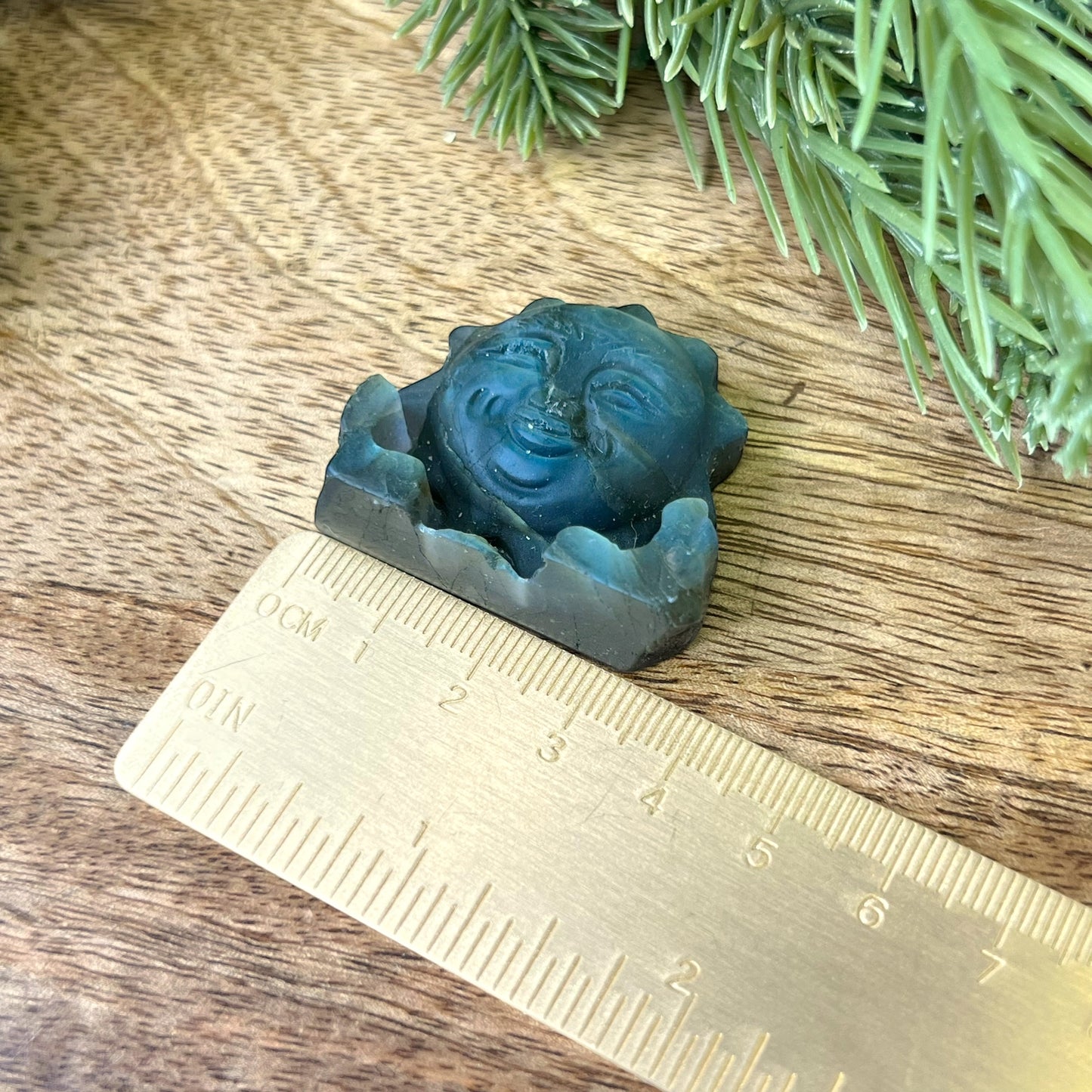 Labradorite Sun Carved Cabochon