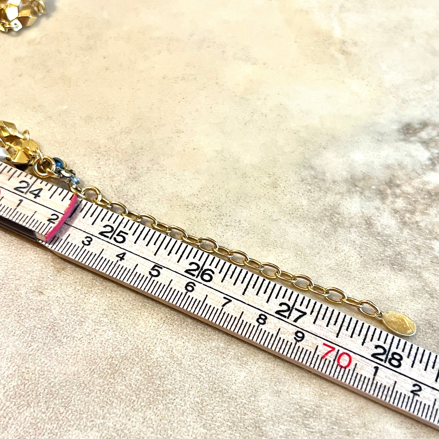 Barrera Vintage Draping Layered Necklace with Pearls & Garnet Glass