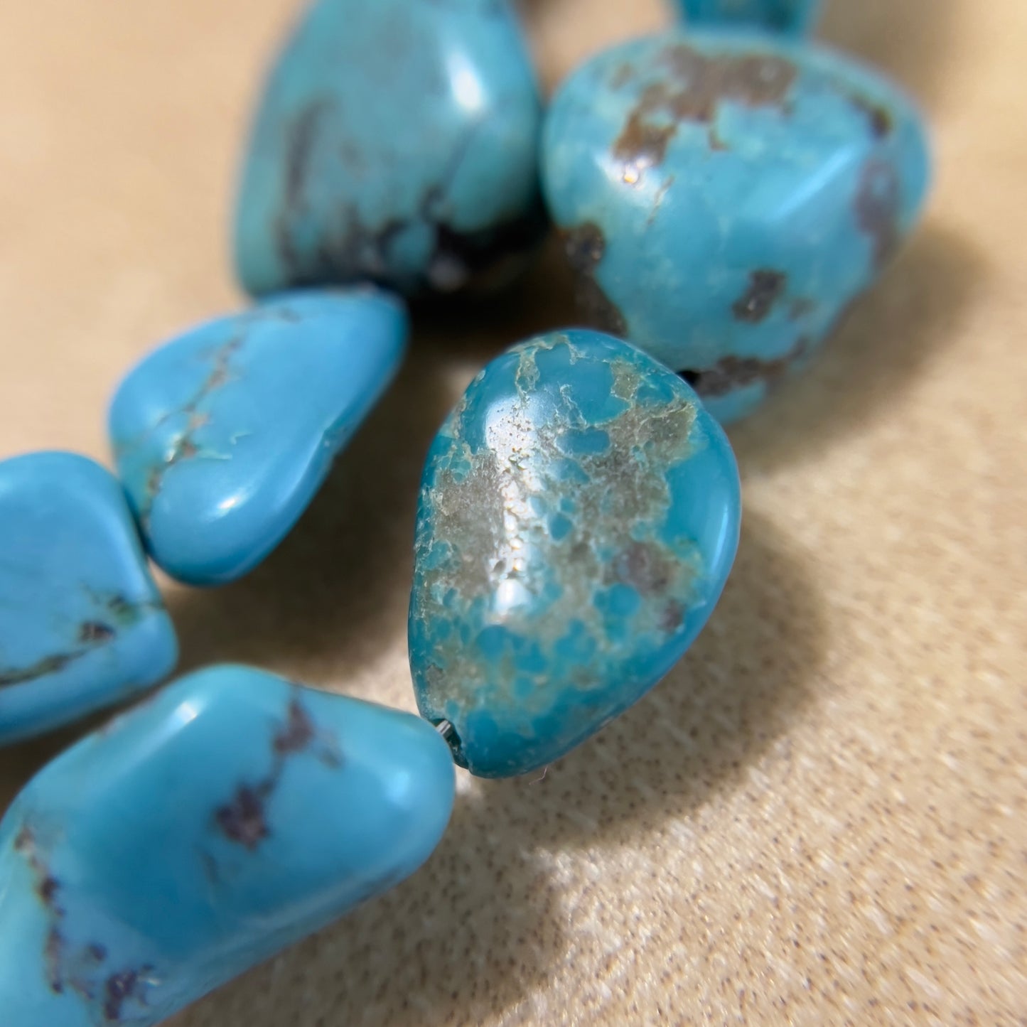Genuine Turquoise & Sterling Silver Vintage Necklace by Barse