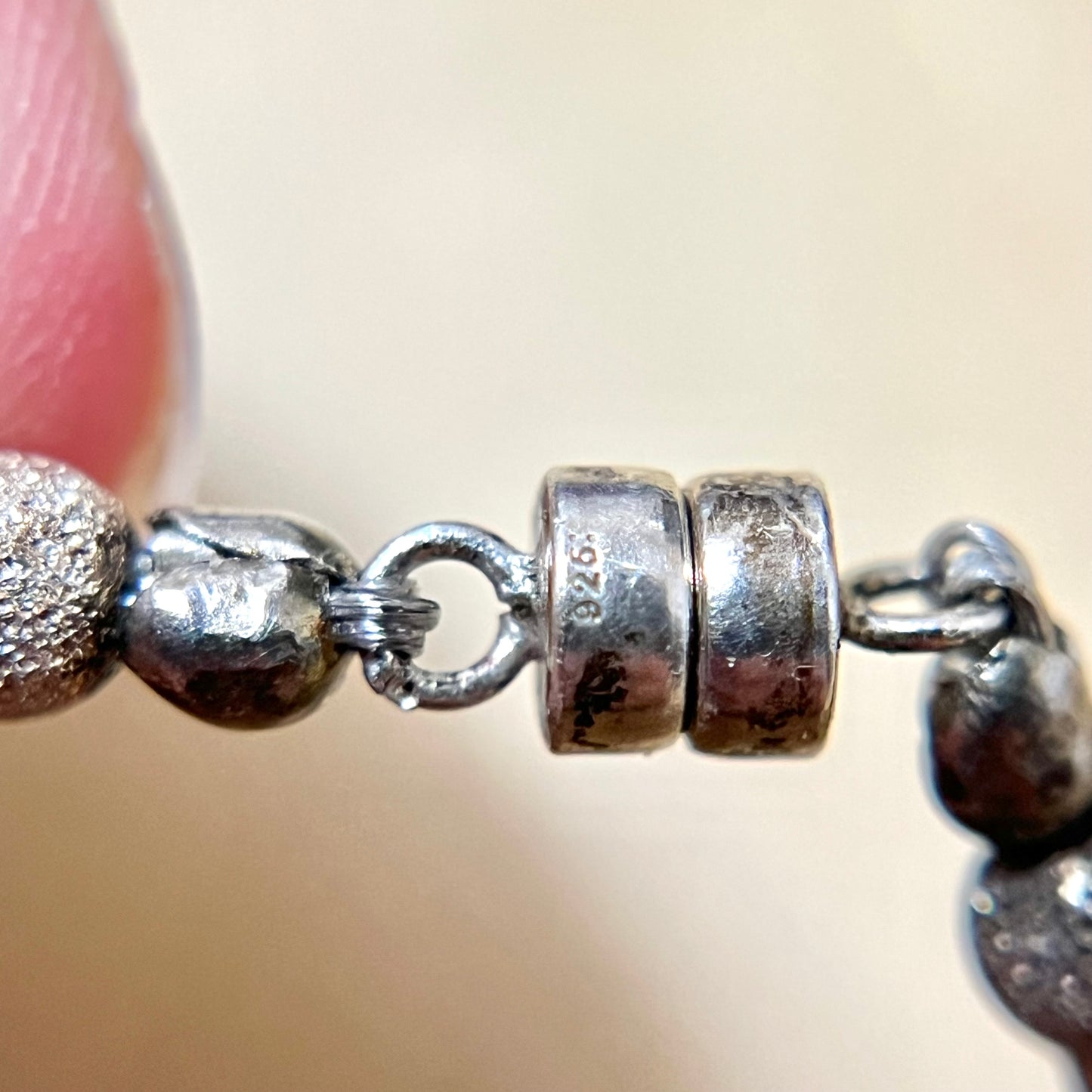 Boulder Opal Vintage Silver Tone Beaded Bracelet