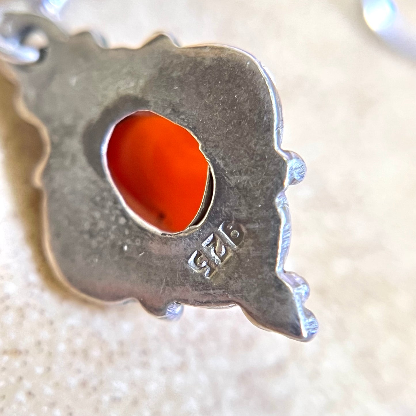 Carnelian Oval Earrings set in Sterling Silver
