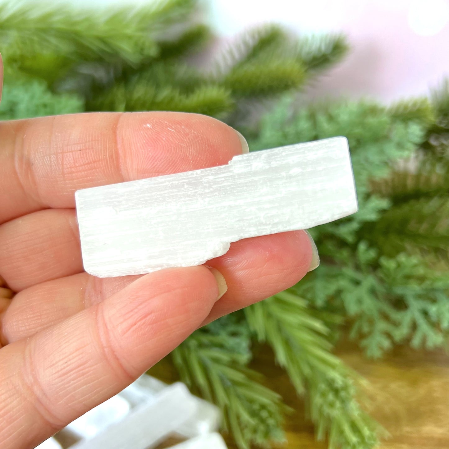 Satin Spar Selenite Crystal Stick