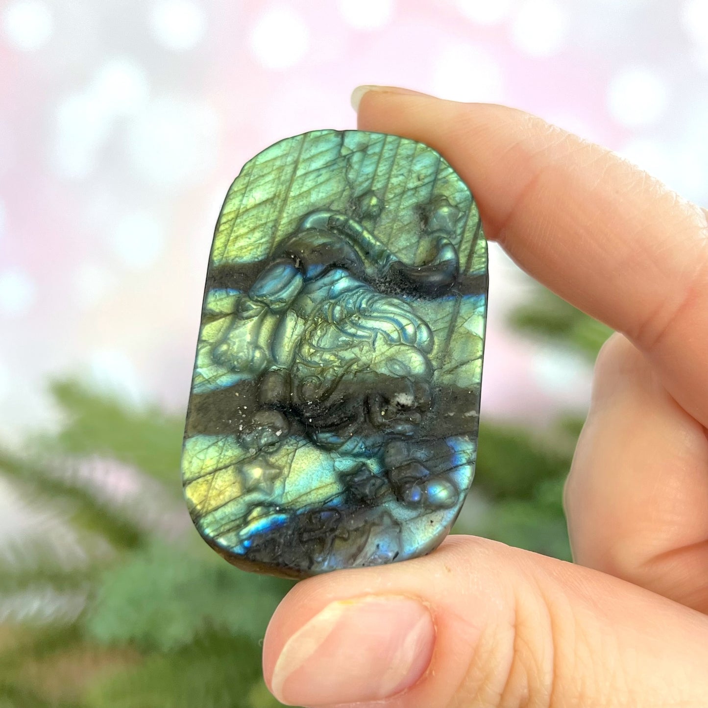 Labradorite Leo Carved Cabochon