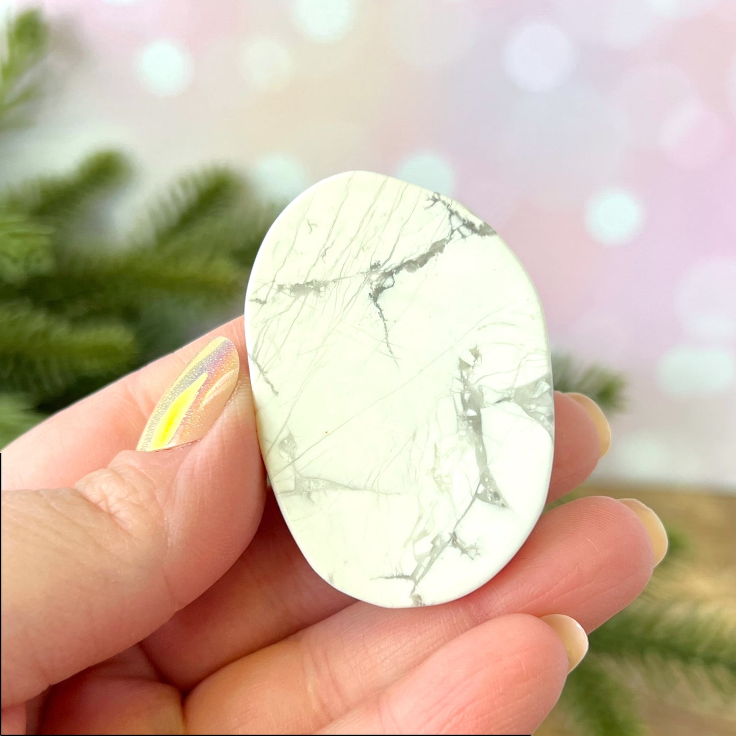 Magnesite Skeleton Hand Carved Crystal Cabochon