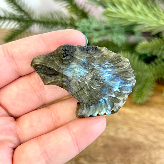 Eagle Labradorite Crystal Carved Cabochon