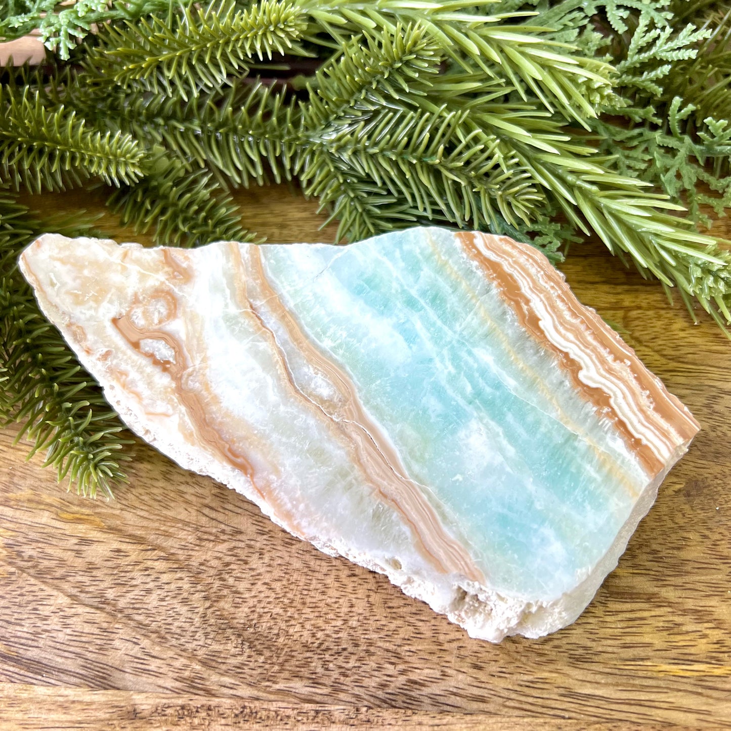 Caribbean Calcite Crystal Polished Slab