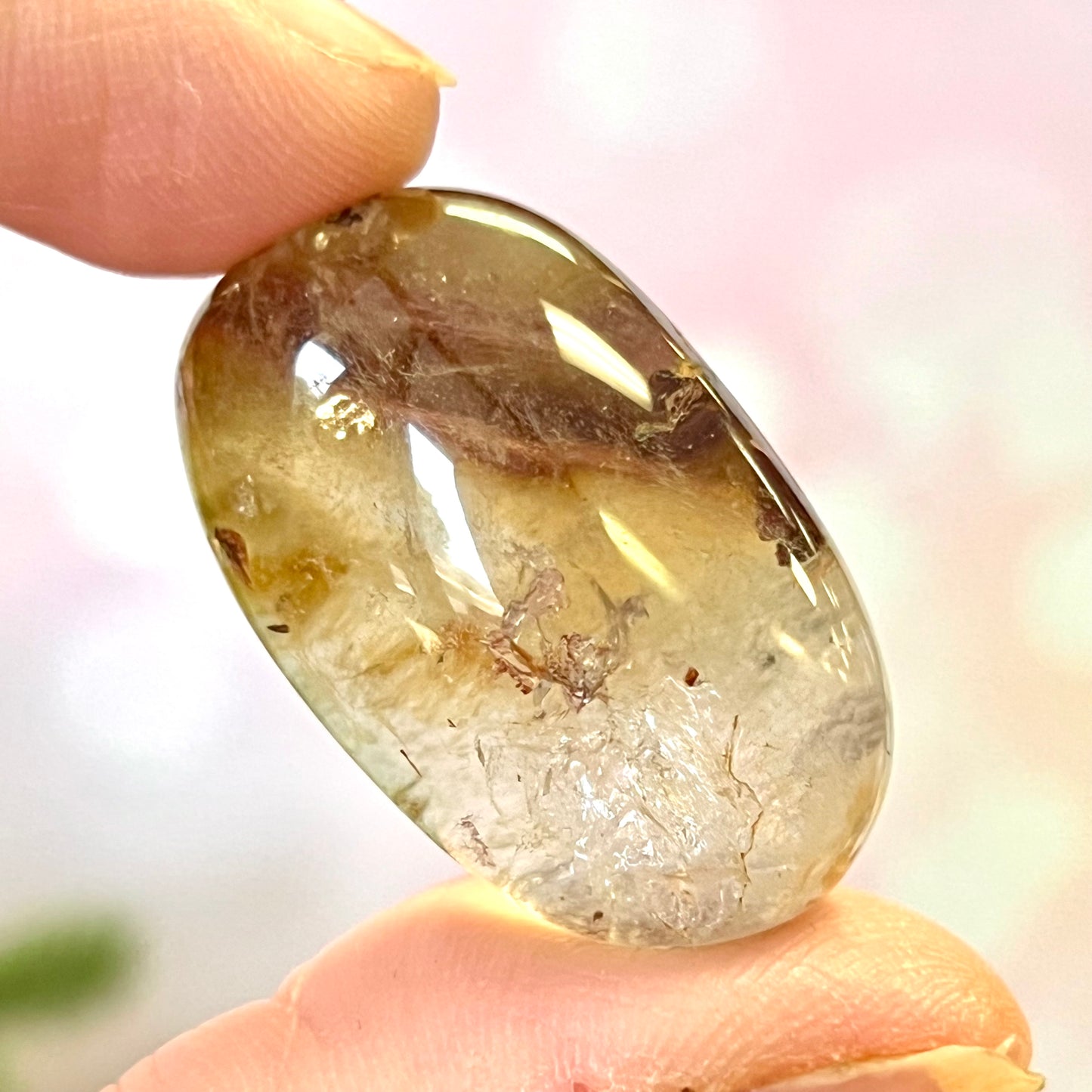 Garden Quartz Lodolite Crystal Lens