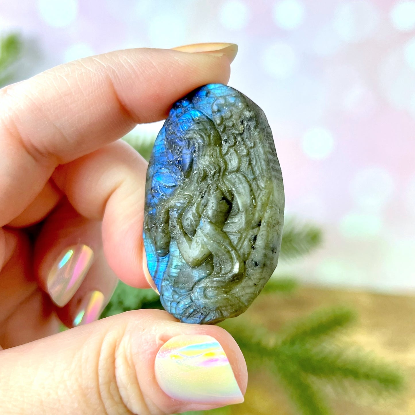 Labradorite Angel Carved Crystal Cabochon