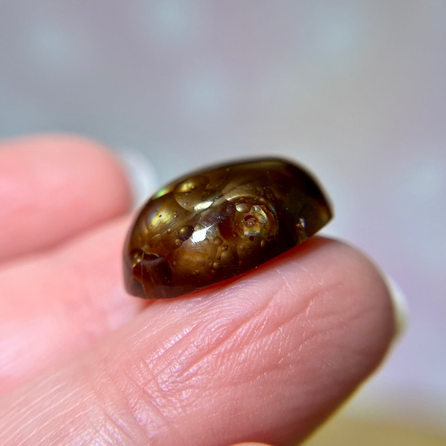 Fire Agate Crystal Cabochon
