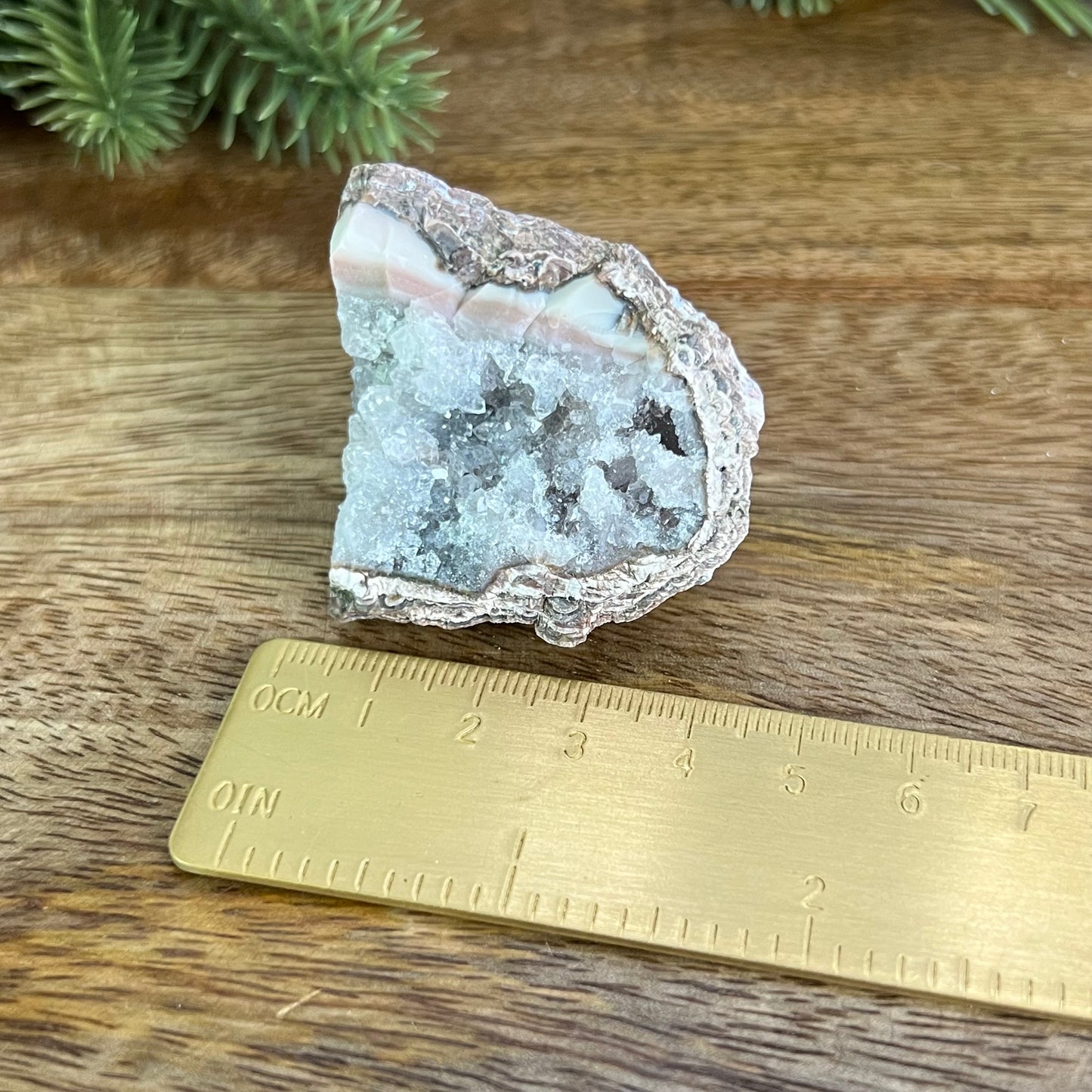 Red Quartz & Agate Geode Crystal Piece