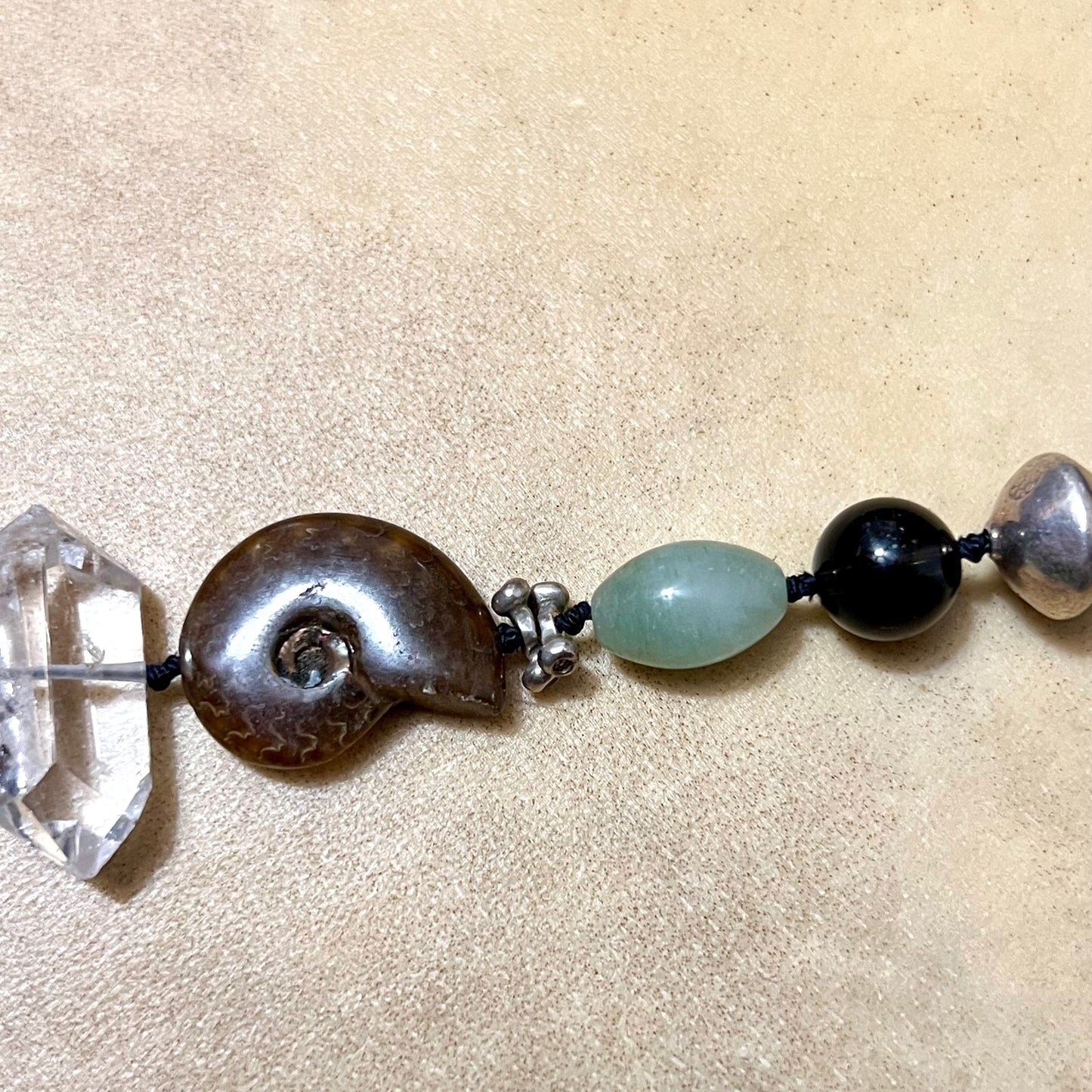 Colorful Mixed Gemstone Crystal Necklace in Sterling Silver