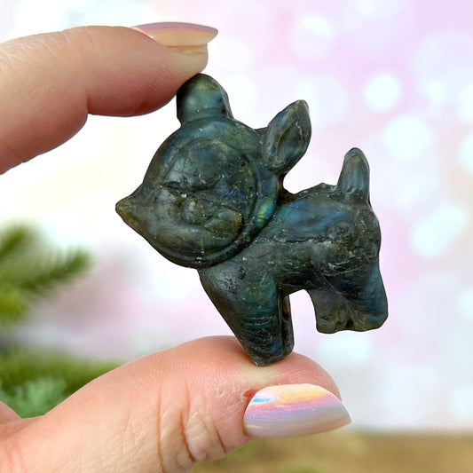 Labradorite Deer Carved Cabochon