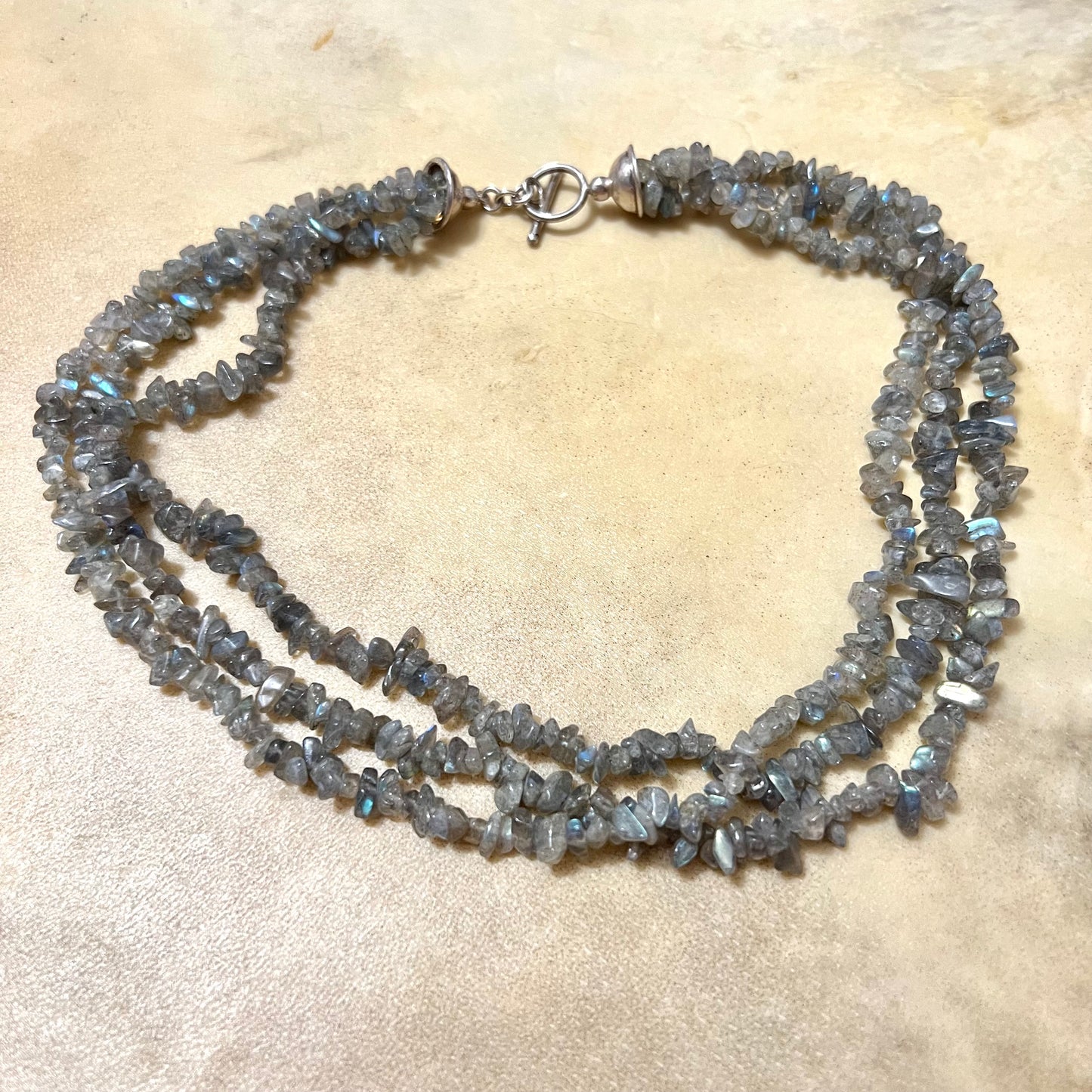Ultra Flashy Labradorite Chip Bead Necklace