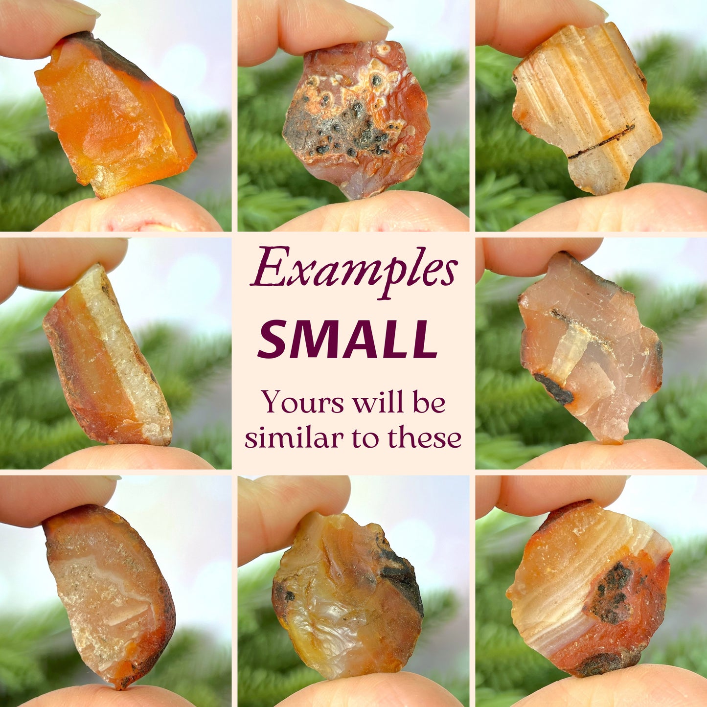 Carnelian Raw Stone - Multiple Sizes - You get 1