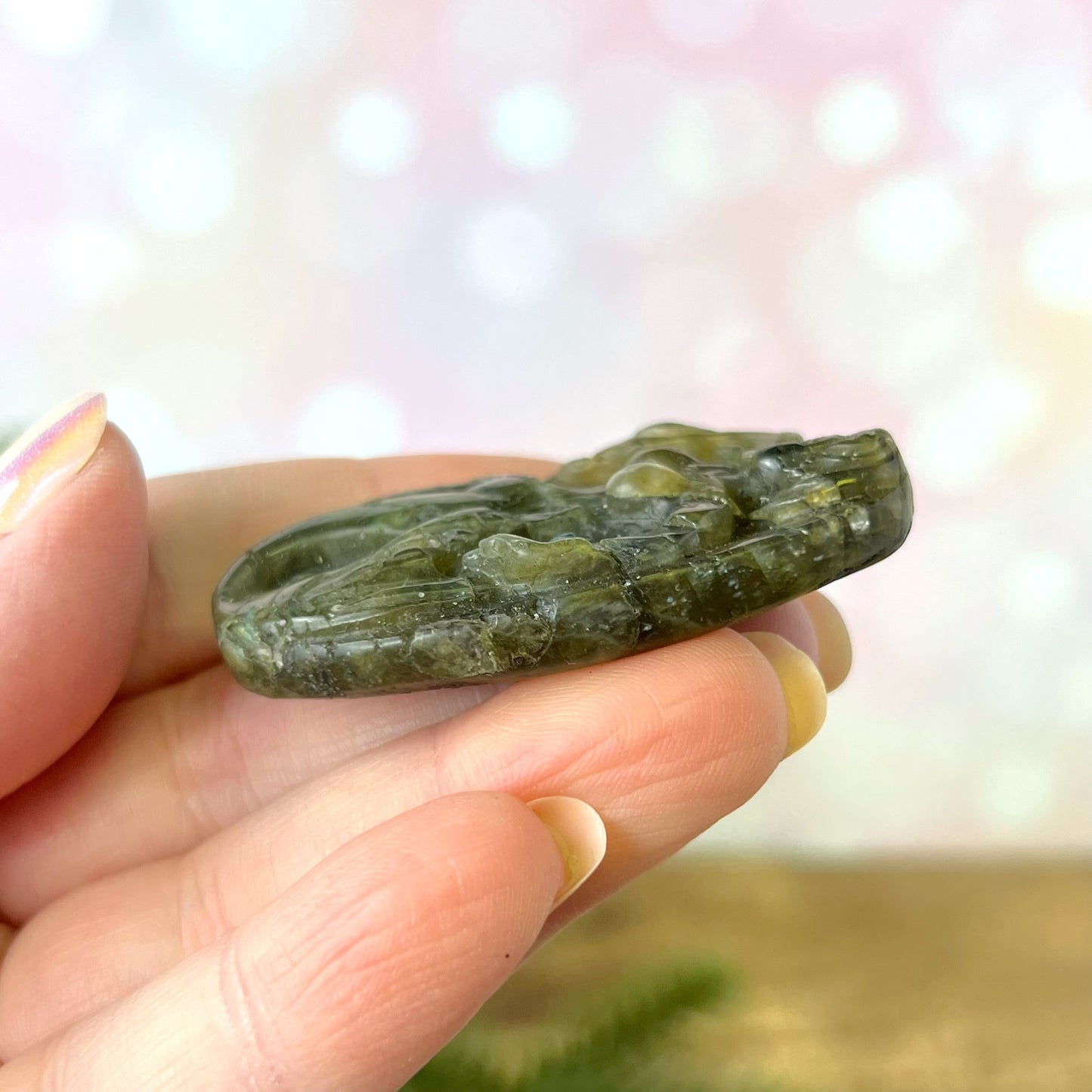 Labradorite Mermaid Crystal Carved Cabochon