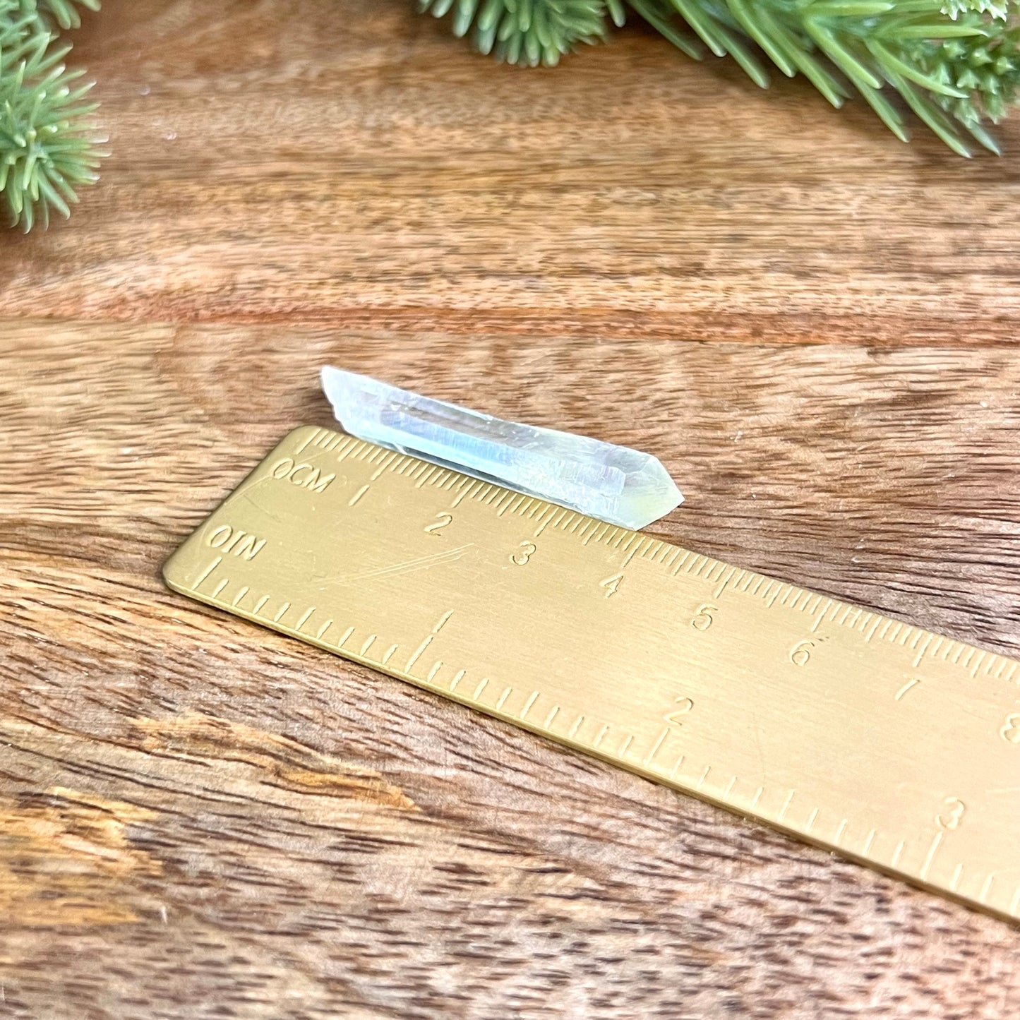 Mango Quartz Crystal Point with Halloysite Inclusions