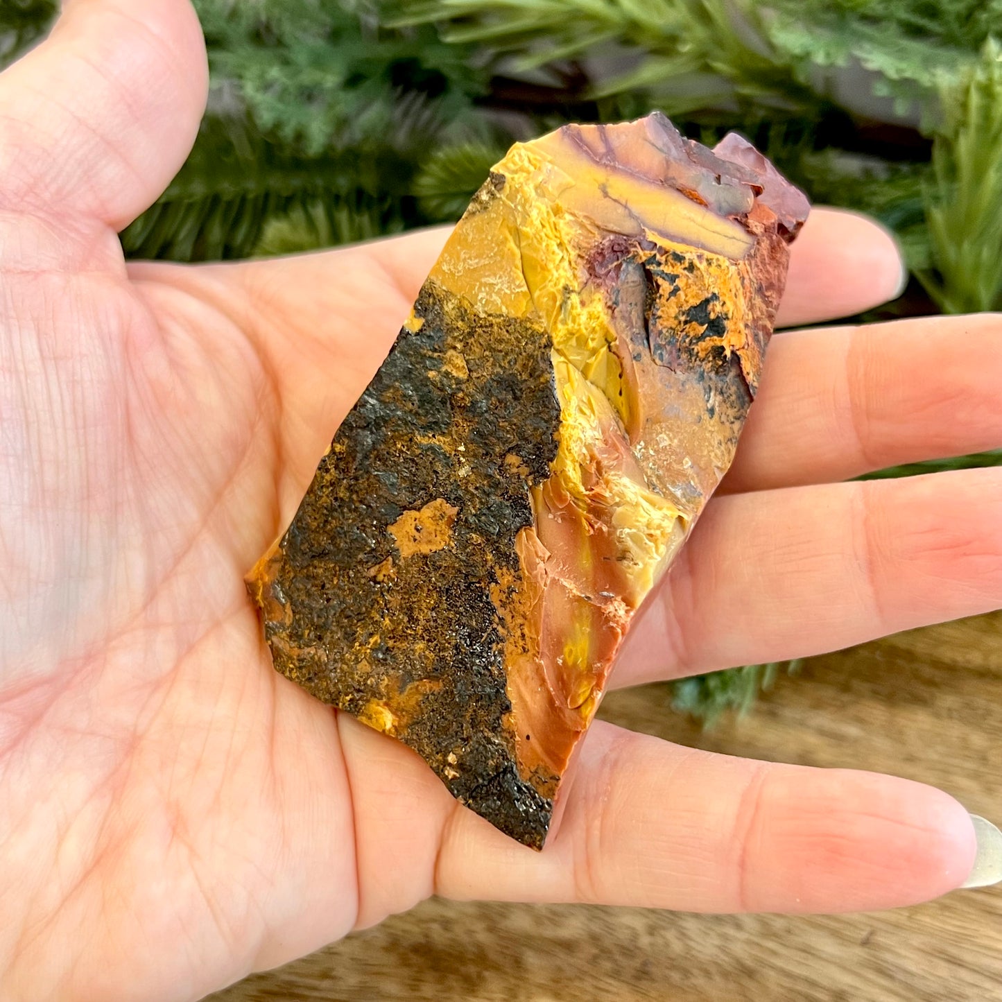 Mookaite Raw Crystal with Dendritic Inclusions