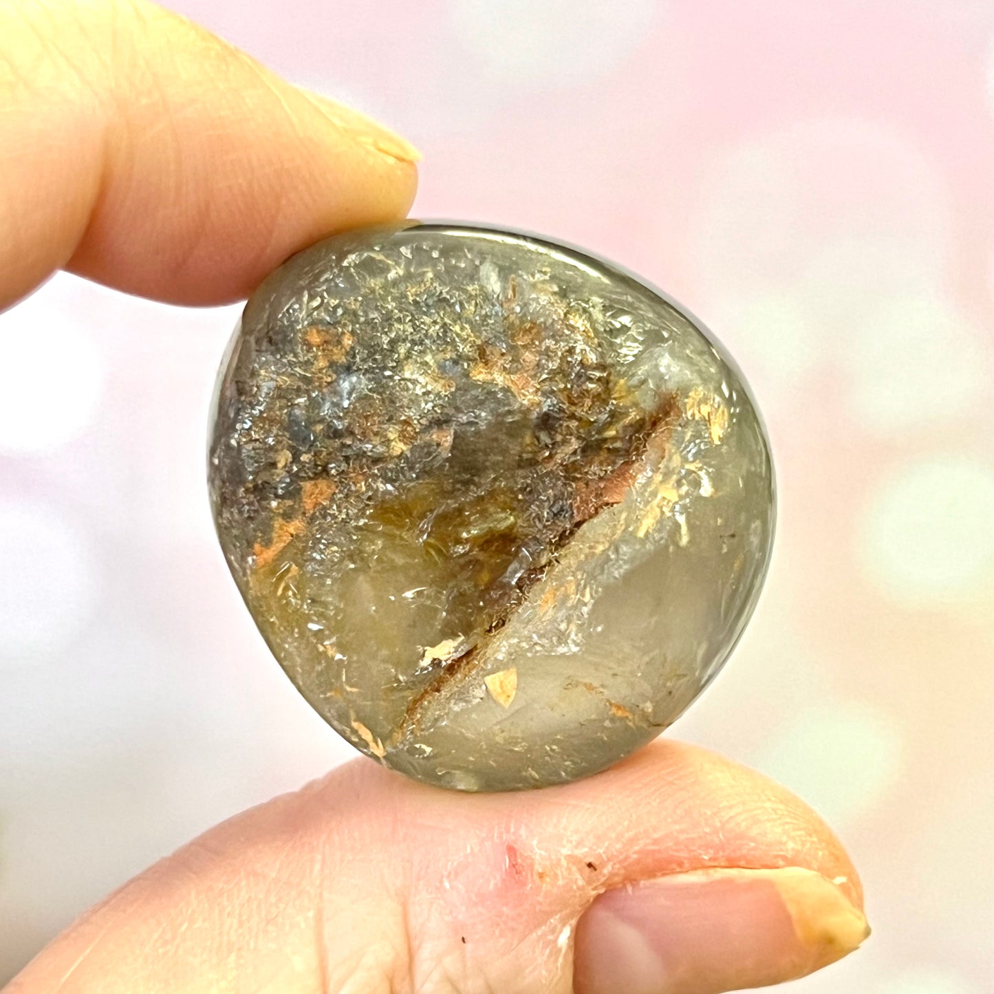 Garden Quartz Lodolite Crystal Lens
