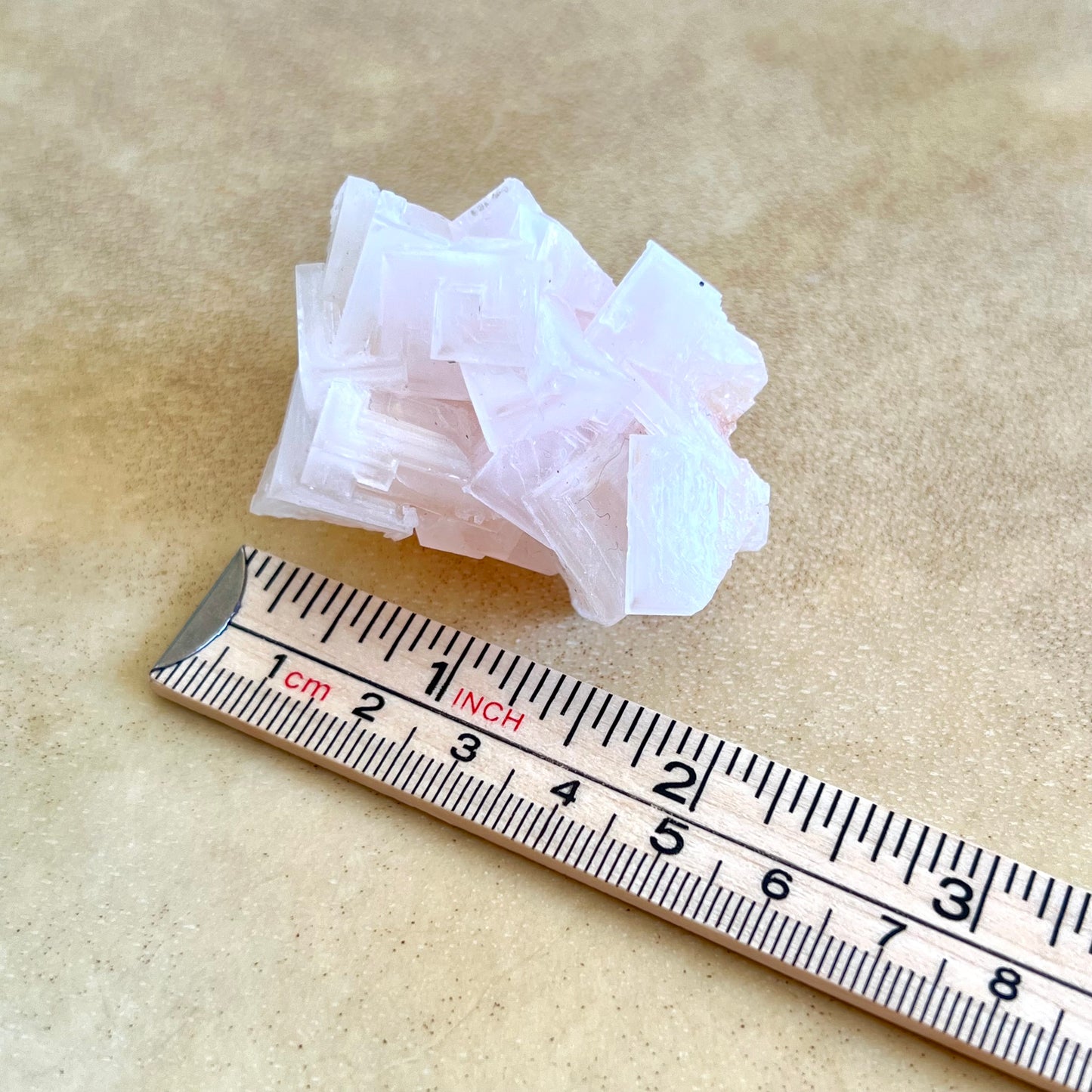 Halite Light Pink Crystal Mineral Specimen
