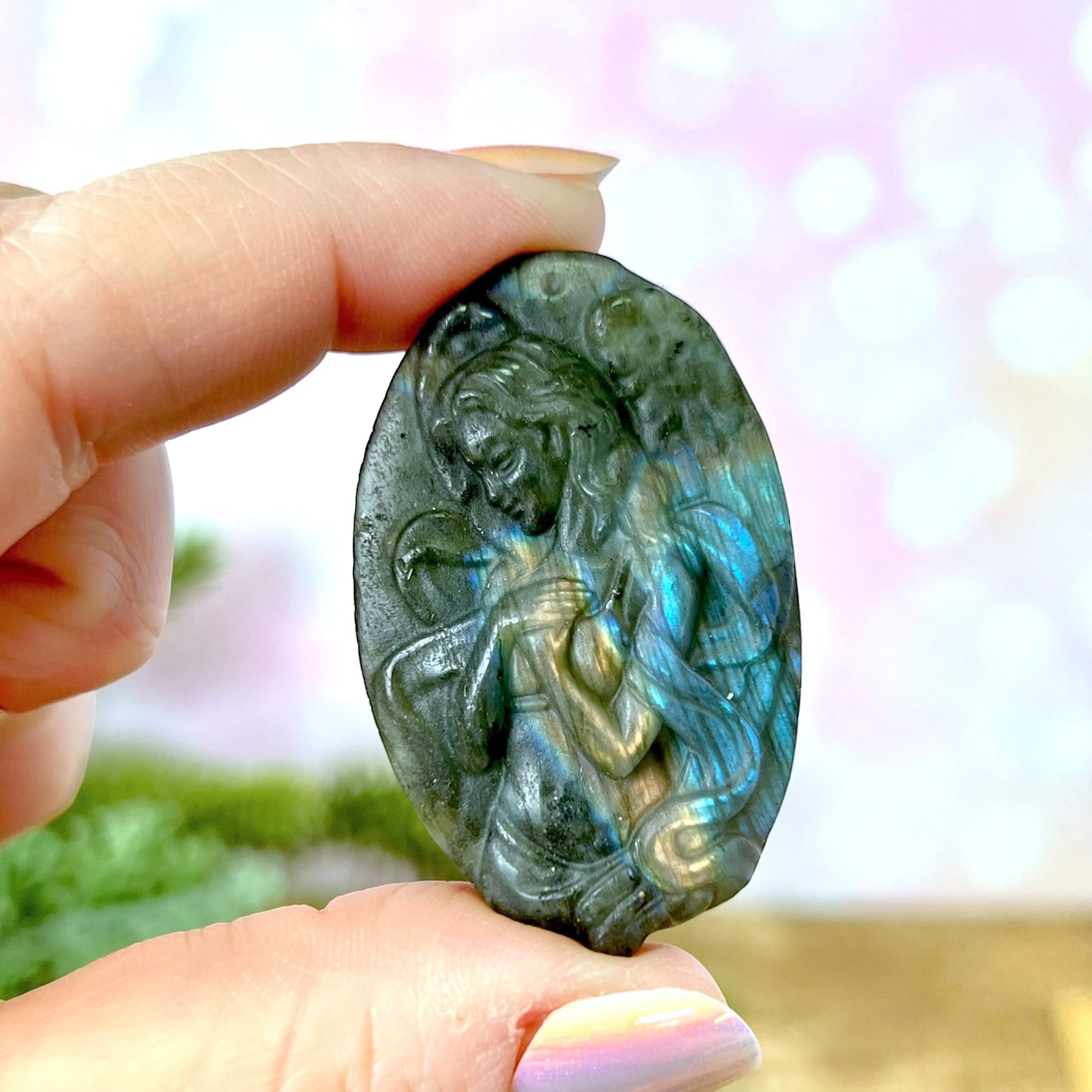 Labradorite Angel Carved Crystal Cabochon