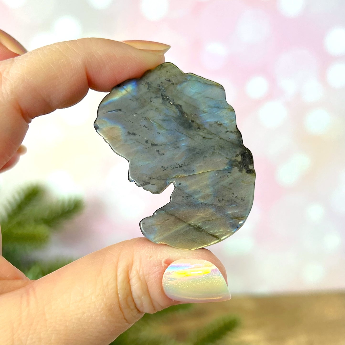 Labradorite Medusa Carved Cabochon